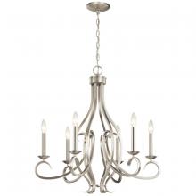 Kichler 52240NI - Ania 6 Light Chandelier Brushed Nickel