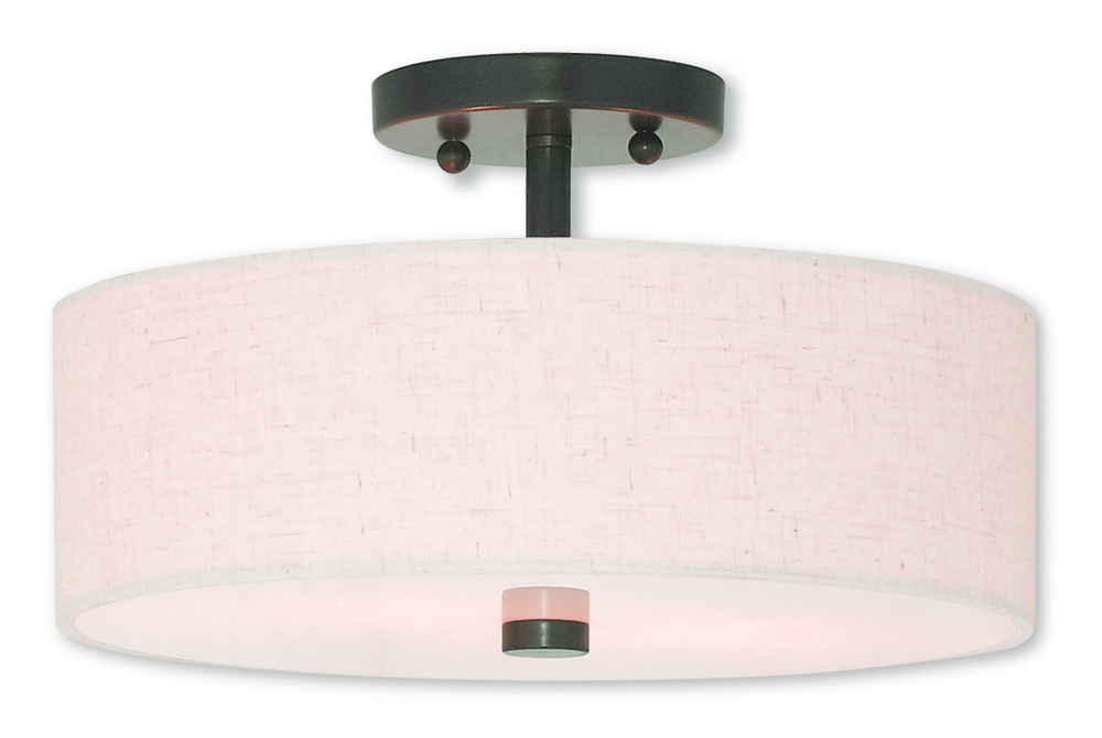 2 Light English Bronze Ceiling Mount