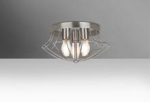 Besa Lighting SPEZZA13C-EDIL-SN - Besa Ceiling Spezza 13 Satin Nickel 3x8W LED Filament