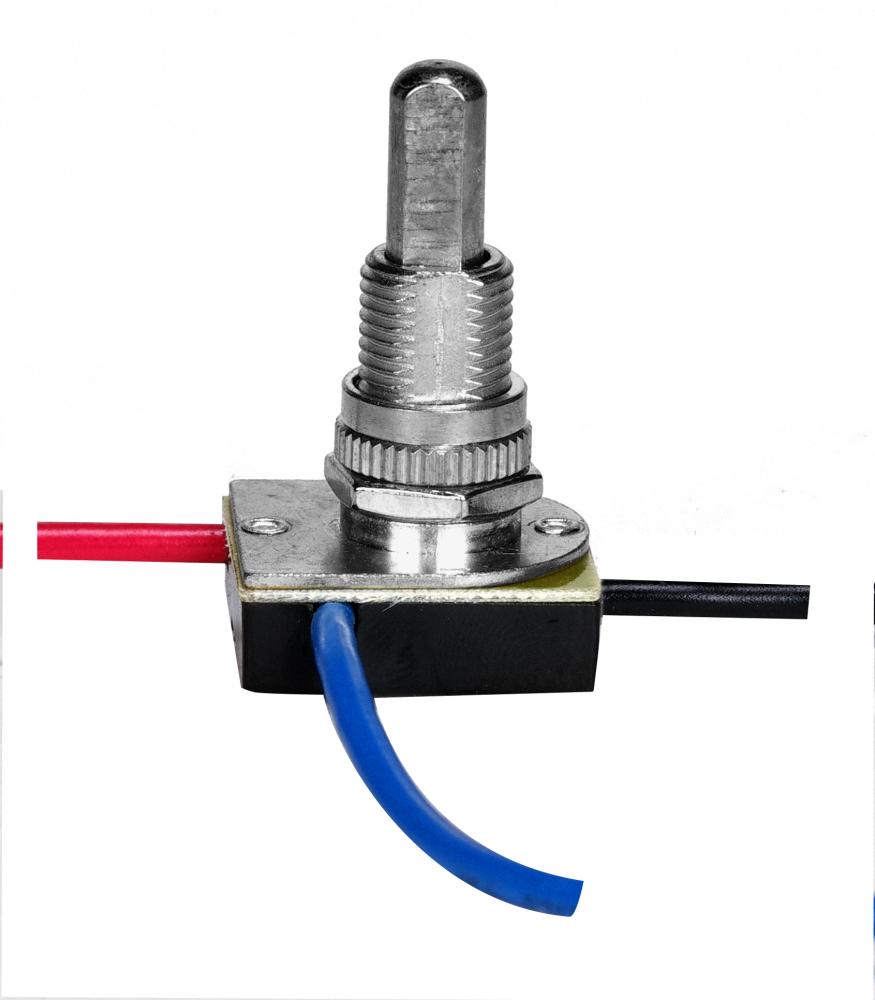 3-Way Metal Push Switch; 3/8" Metal Bushing; 2 Circuit; 4 Position (L-1, L-2, L1-2, Off);