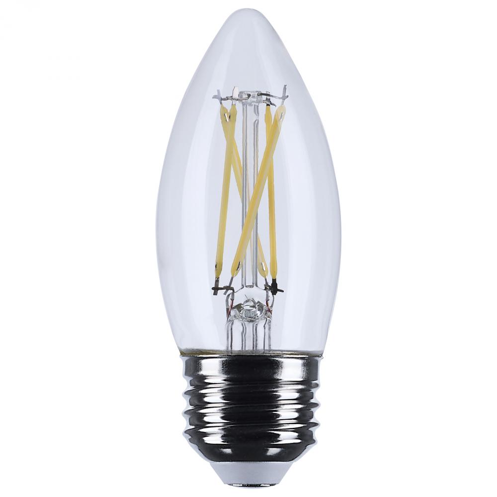 4 Watt B11 LED; Medium Base; Clear; 3500K CCT; 120 Volt