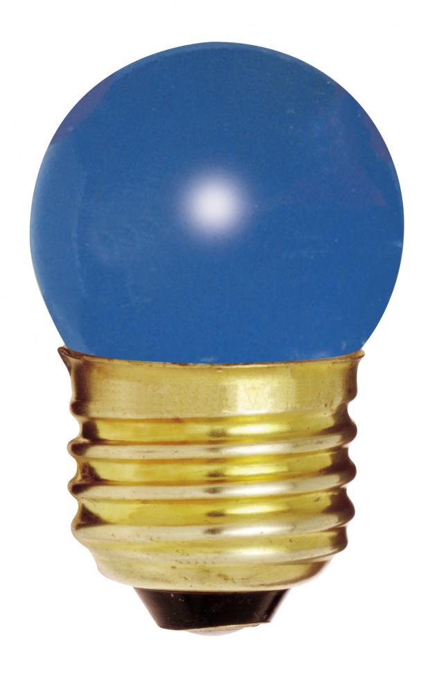 7.5 Watt S11 Incandescent; Ceramic Blue; 2500 Average rated hours; Medium base; 120 Volt; Carded