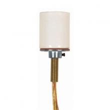 Satco Products Inc. 90/1150 - Keyless Porcelain Socket With 1/8 IP Cap And Nipple; Glazed; 660W; 250V