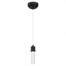 Westinghouse 6372300 - LED Mini Pendant Matte Black Finish Bubble Glass