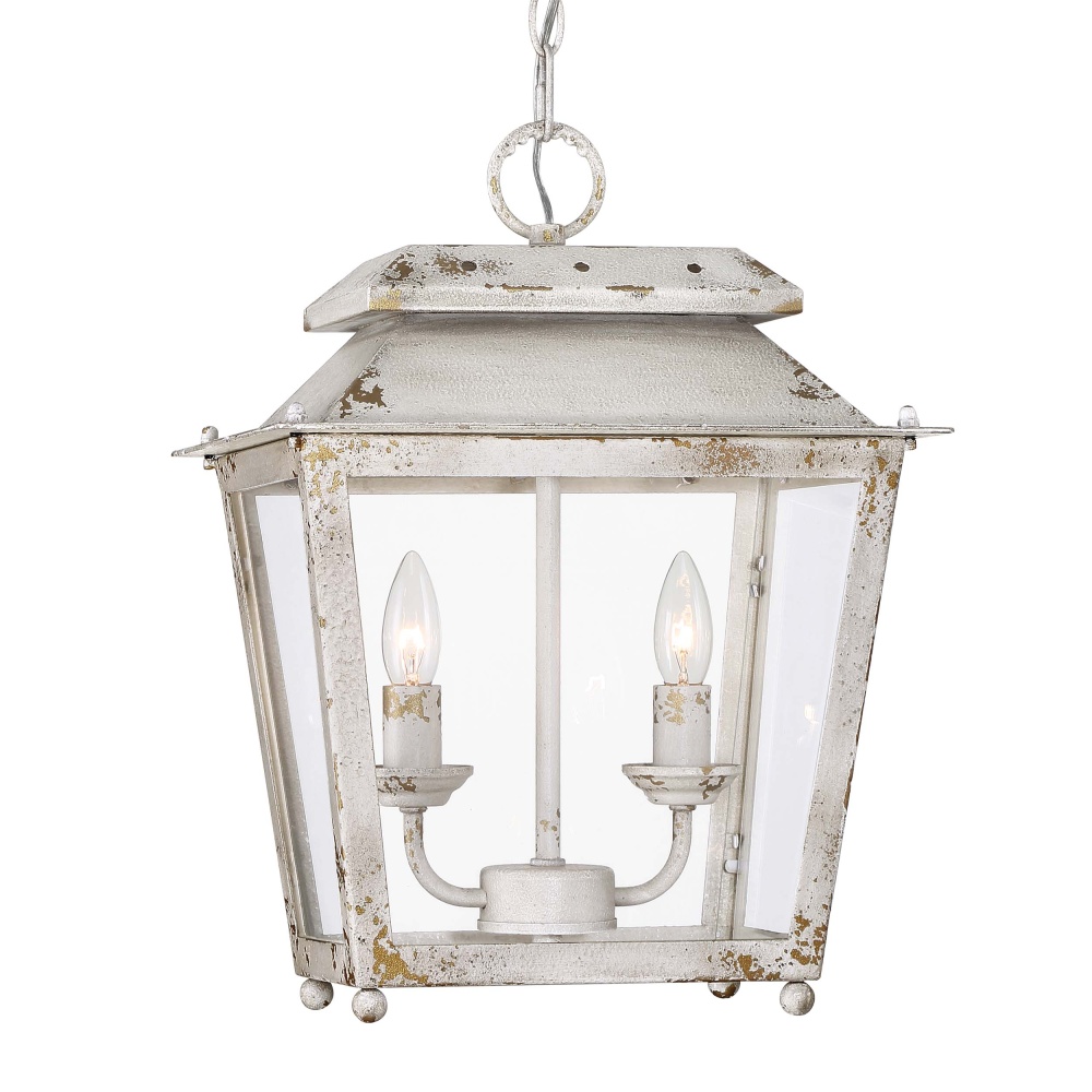 Golden Lighting Abingdon 2-light Pendant in Antique Ivory