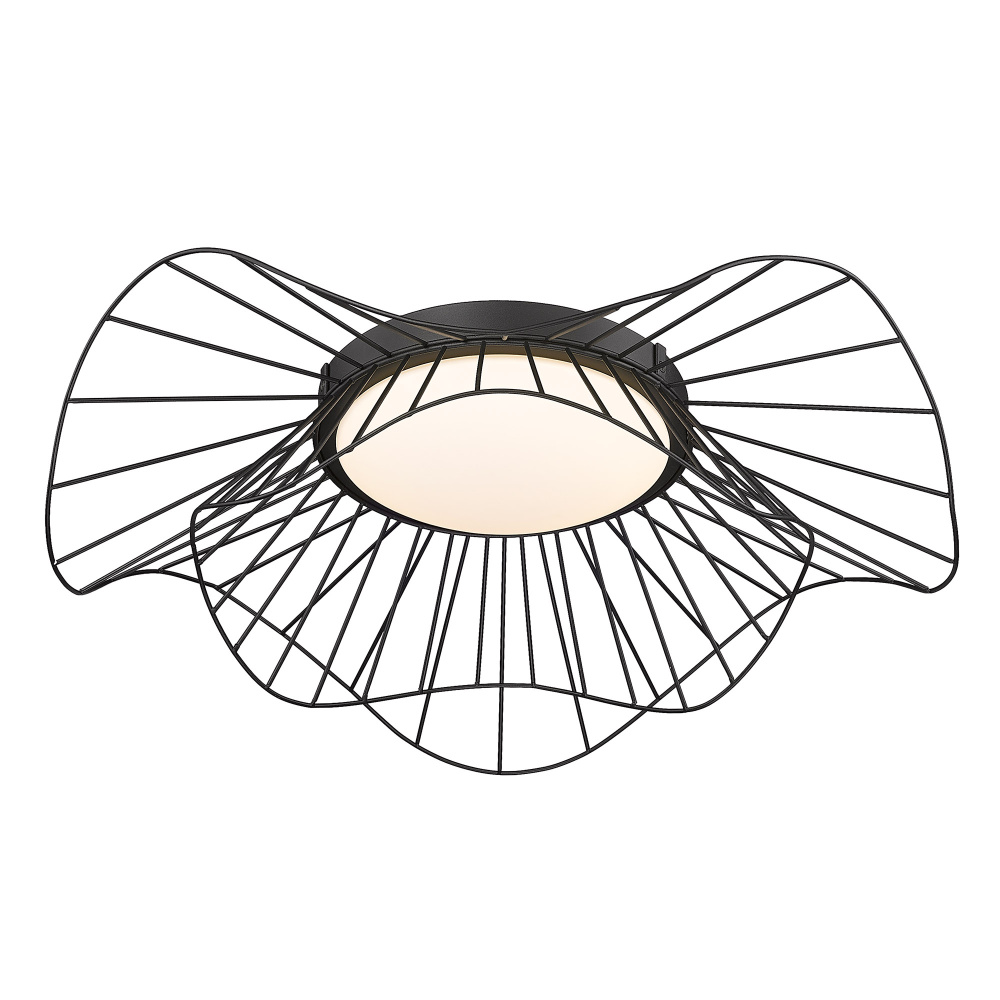 Golden Lighting Elena Integrated LED Flush Mount in Natural Black
