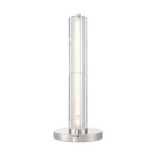 Golden 3726-TL18 PN-CY - Golden Lighting Crystallo Integrated LED Table Lamp in Polished Nickel