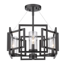 Golden 6068-SF BLK - Golden Lighting Marco 4-light Semi-Flush Mount in Matte Black