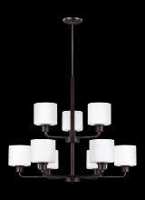 Seagull - Generation 3128809-710 - Canfield Nine Light Chandelier