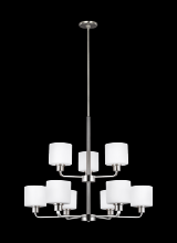 Seagull - Generation 3128809-962 - Canfield Nine Light Chandelier