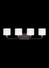 Seagull - Generation 4428804-710 - Canfield Four Light Wall / Bath
