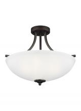 Seagull - Generation 7716503-710 - Geary Medium Three Light Semi-Flush Convertible Pendant
