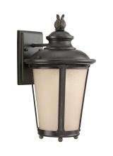 Seagull - Generation 88241-780 - Cape May traditional 1-light outdoor exterior medium wall lantern sconce in burled iron grey finish