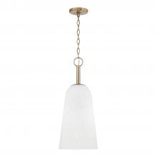 Capital Fixture Comp 356911MA - 1-Light Pendant in Matte Brass with Faux Alabaster Glass