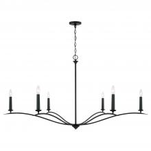 Capital Fixture Comp 450661BI - 6-Light Elongated Chandelier in Black Iron