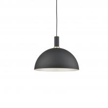 KUZCO Lighting 492316-BK/GD - Archibald 16-in Black With Gold Detail 1 Light Pendant