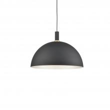 KUZCO Lighting 492324-BK/GD - Archibald 24-in Black With Gold Detail 1 Light Pendant