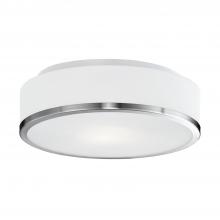 KUZCO Lighting 599002BN - Charlie 12-in Brushed Nickel 2 Lights Flush Mount