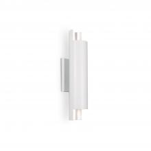 KUZCO Lighting WS41216-WH/SV - Dela 16-in White/Silver LED Wall Sconce