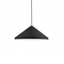 KUZCO Lighting 493118-BK/GD - Dorothy 18-in Black With Gold Detail 1 Light Pendant