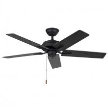KUZCO Lighting CF78752-MB-NLP - Erikson 52-in Matte Black FAN Ceiling Fan
