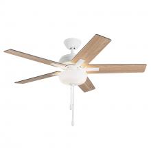 KUZCO Lighting CF78752-WH-LKP - Erikson 52-in White FAN + LED KIT with Bulb Ceiling Fan