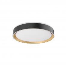 KUZCO Lighting FM43916-BK/GD-5CCT - Essex 16-in Black/Gold LED Flush Mount