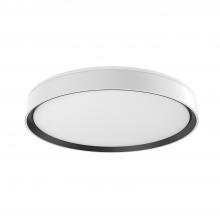 KUZCO Lighting FM43920-WH/BK-5CCT - Essex 20-in White/Black LED Flush Mount