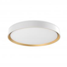KUZCO Lighting FM43920-WH/GD-5CCT - Essex 20-in White/Gold LED Flush Mount