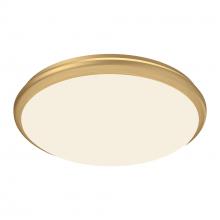 KUZCO Lighting FM1515-BG-5CCT - Malta 15-in Brushed Gold LED Flush Mount
