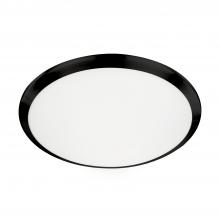 KUZCO Lighting FM1515-BK-5CCT - Malta 15-in Black LED Flush Mount