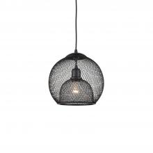 KUZCO Lighting 494412-BK - Gibraltar 12-in Black 1 Light Pendant