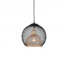 KUZCO Lighting 494412-BK/GD - Gibraltar 12-in Black/Gold 1 Light Pendant