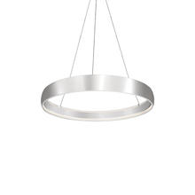 KUZCO Lighting PD22735-BS - Halo 35-in Brushed Silver LED Pendant