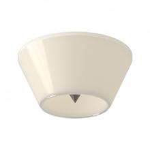 KUZCO Lighting FM45710-BN/GO - Holt 10-in Brushed Nickel/Glossy Opal Glass LED Flush Mount
