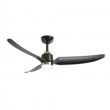 KUZCO Lighting CF72952-BG/MB-5CCT - Hugo 52-in Brushed Gold/Matte Black with Light Kit Ceiling Fan
