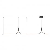 KUZCO Lighting LP17910-BK-UNV-010 - Thread 10-ft Black LED Linear Pendant