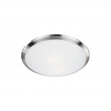 KUZCO Lighting 51561BN - Malta 12-in Brushed Nickel 1 Light Flush Mount