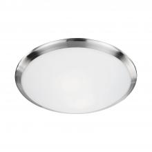 KUZCO Lighting 51562BN - Malta 15-in Brushed Nickel 2 Lights Flush Mount