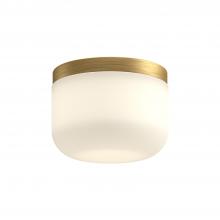 KUZCO Lighting FM53005-BG/OP - Mel 5-in Brushed Gold/Opal Glass LED Flush Mount