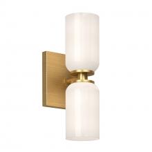 KUZCO Lighting WS57712-BG/GO - Nola 3-in Brushed Gold/Glossy Opal Glass Socket Wall Sconce