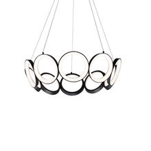 KUZCO Lighting CH94829-BK - Oros 29-in Black LED Chandeliers