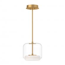 KUZCO Lighting PD70610-CL/BG-UNV - Enkel 10-in Clear/Brushed Gold LED Pendant