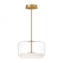 KUZCO Lighting PD70615-CL/BG-UNV - Enkel 15-in Clear/Brushed Gold LED Pendant