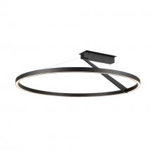 KUZCO Lighting SF27731-BK-3WCCT-UNV - Roda 31-in Black LED Semi-Flush Mount