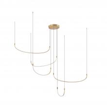 KUZCO Lighting MP89570-BG - Talis 70-in Brushed Gold LED Multi Pendant