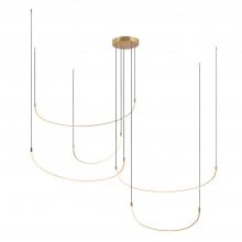 KUZCO Lighting MP89590-BG - Talis 90-in Brushed Gold LED Multi Pendant