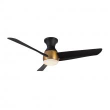 KUZCO Lighting HF91954-BG/MB - Thalia 54-in Brushed Gold/Matte Black LED Hugger Fan