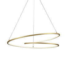KUZCO Lighting PD11132-AN - Twist 32-in Antique Brass LED Pendant