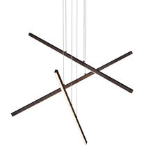 KUZCO Lighting MP10303-BK - Vega 3 Head Black LED Multi Pendant